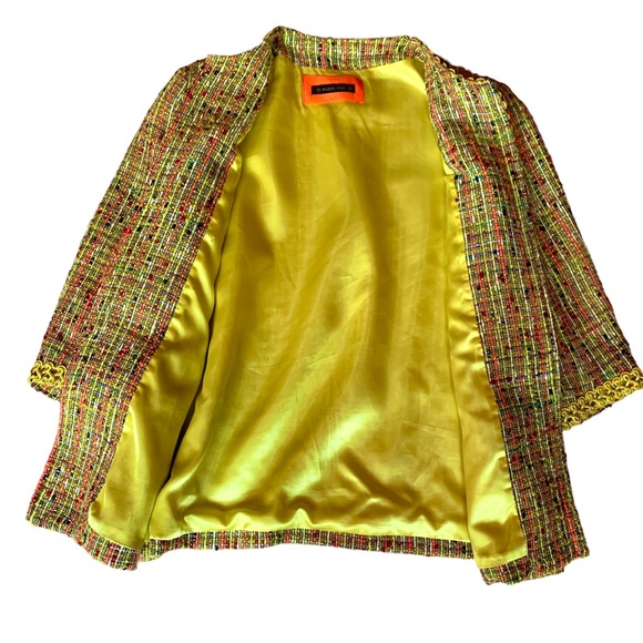 PLEIN SUD PARIS FAYCAL AMOR 1990s VINTAGE NEON TWEED JACKET - Picture 2 of 10